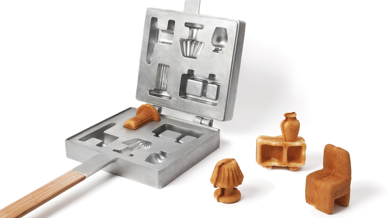 Illustration for article titled Miniature Furniture Waffle Mold: Ken and Barbie Better Hit the Malibu Dream Gym